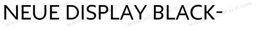Neue Display Black字体转换